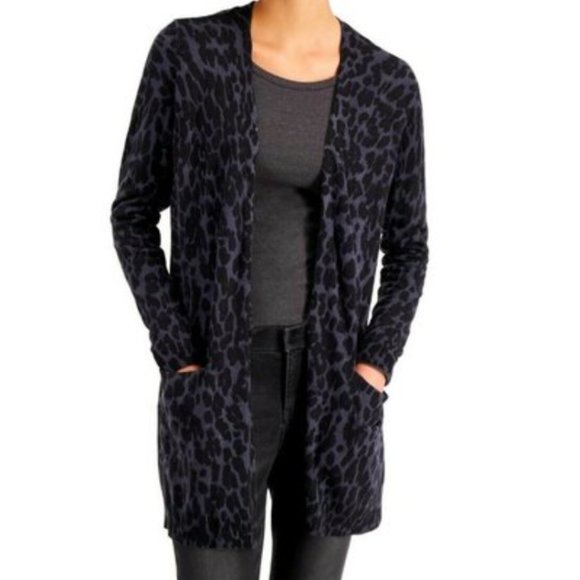 Style & Co Plus Size Animal Print Cardigan - 1X - Picture 1 of 11